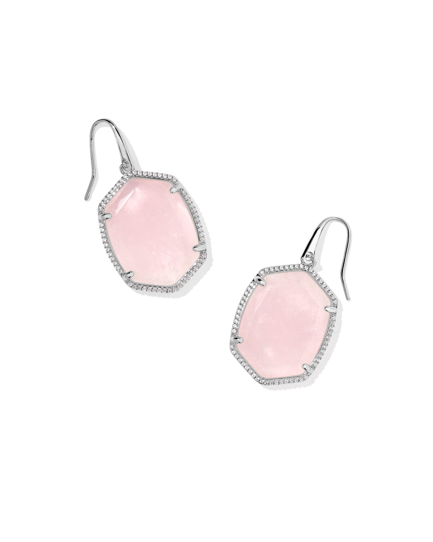 Daphne Pave Frame Drop Earrings