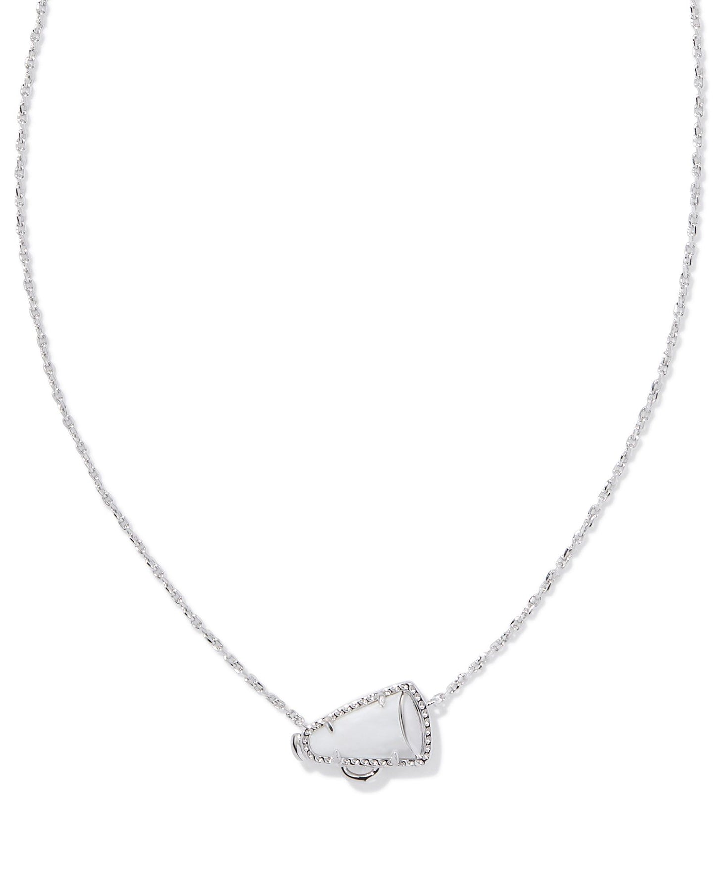 Sliver necklace with megaphone pendant