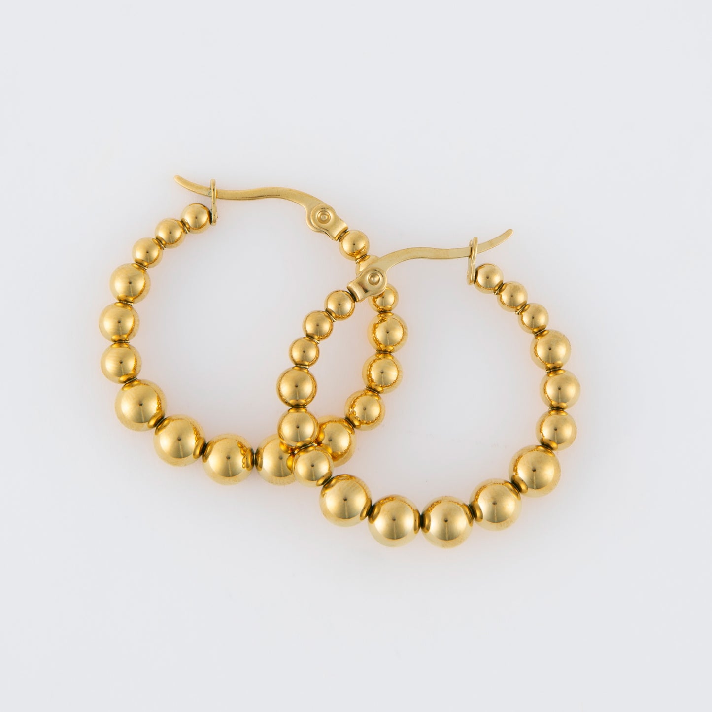 Bubble Hoop Earrings Gold
