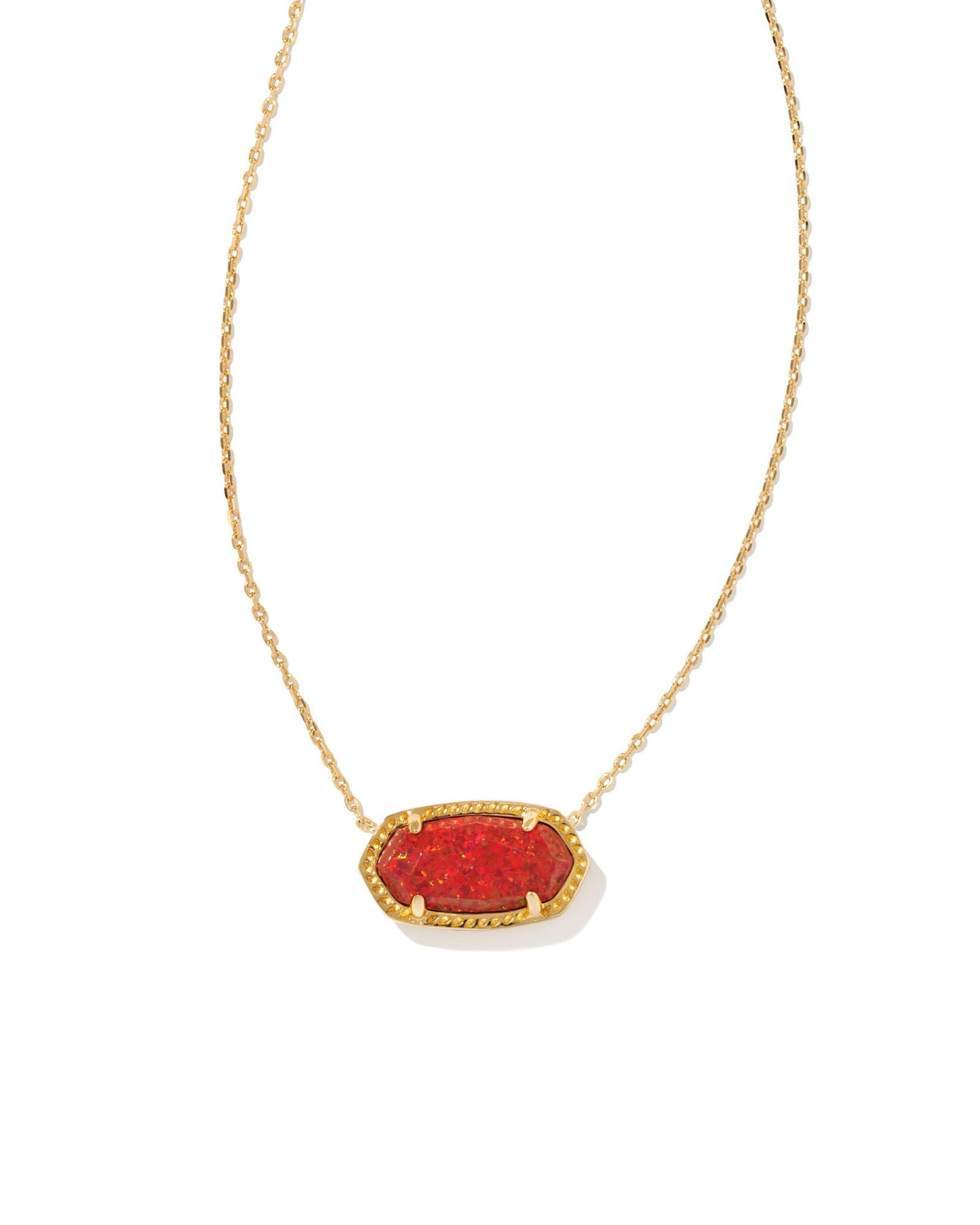Kendra Scott Elisa Necklace Red Kyocera Opal