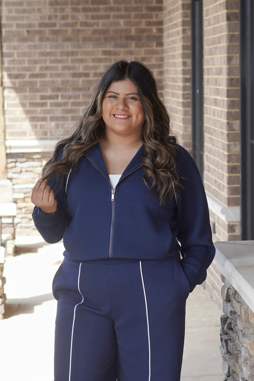 Spanx AirEssentials Pique Full Zip Track Jacket