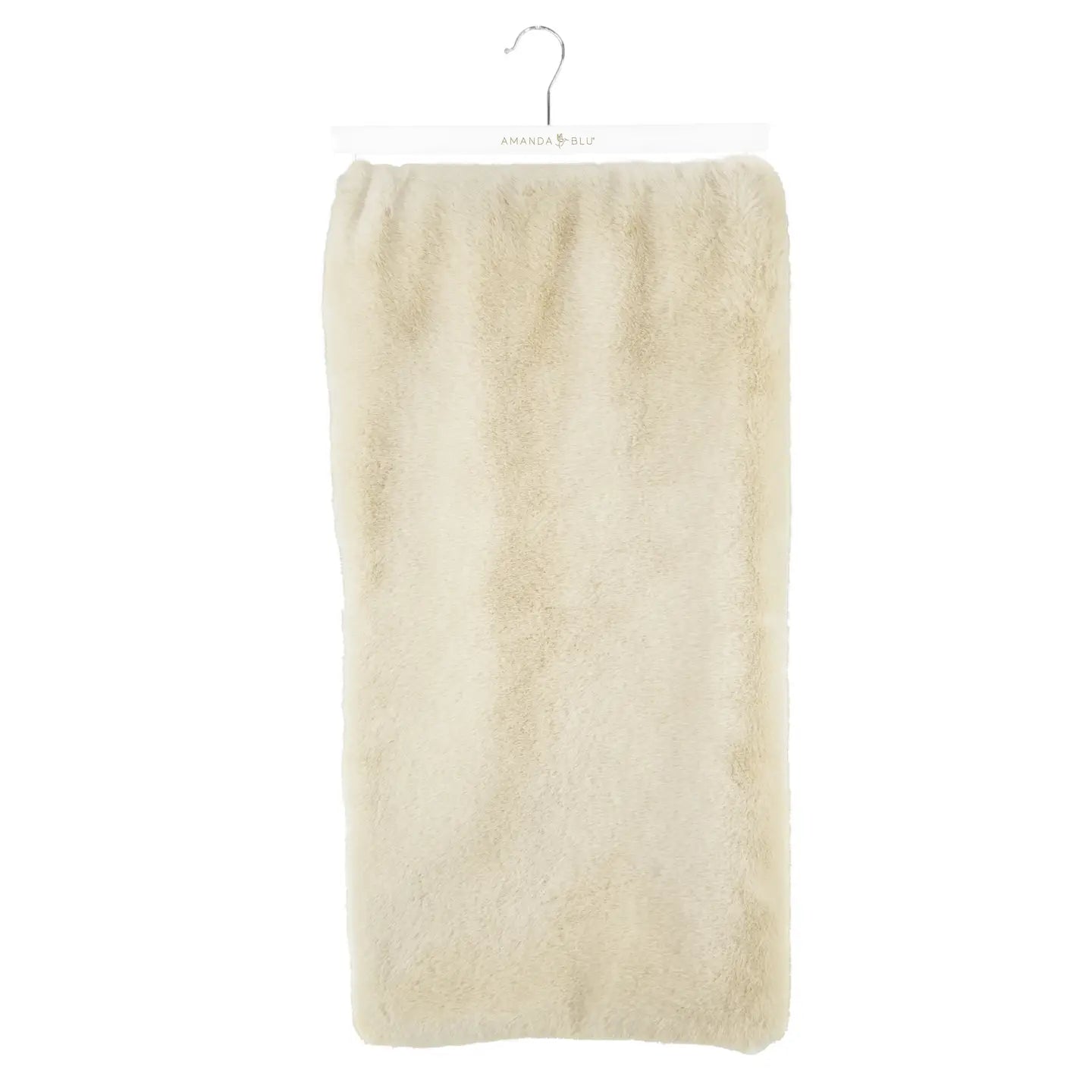 Amanda Blu Almond Fireside Faux Fur Throw Blanket
