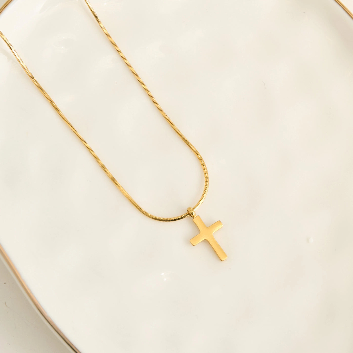 Narelle Waterproof Dainty Cross Charm Necklace