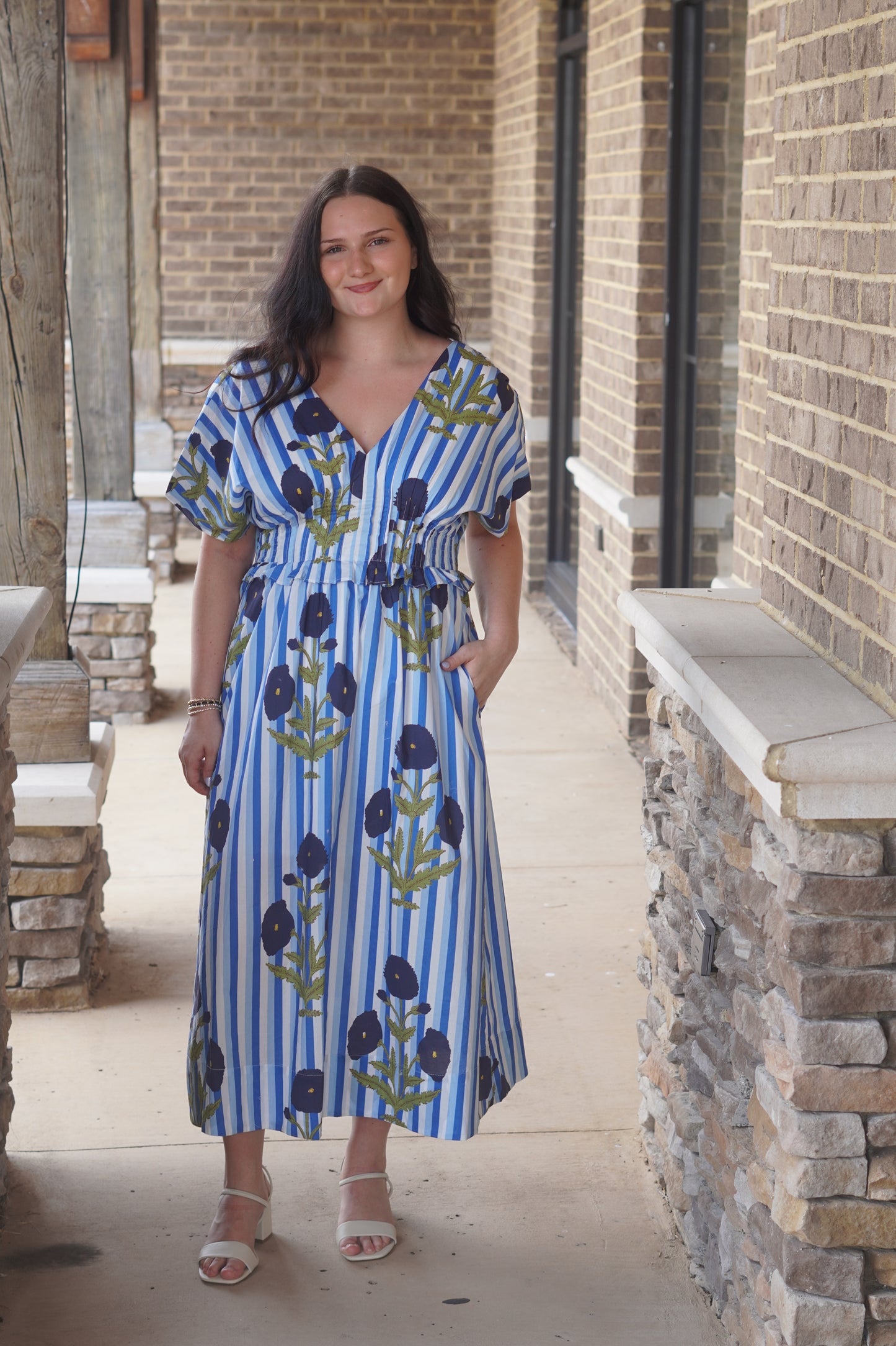 Seaside Poppy Maxi Dress