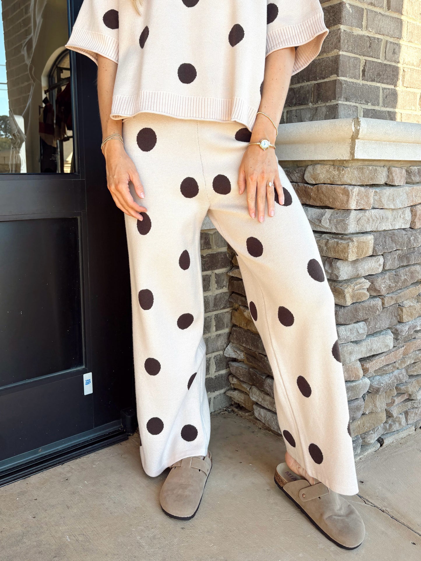 Penny Polka Dot Wide Leg Pants