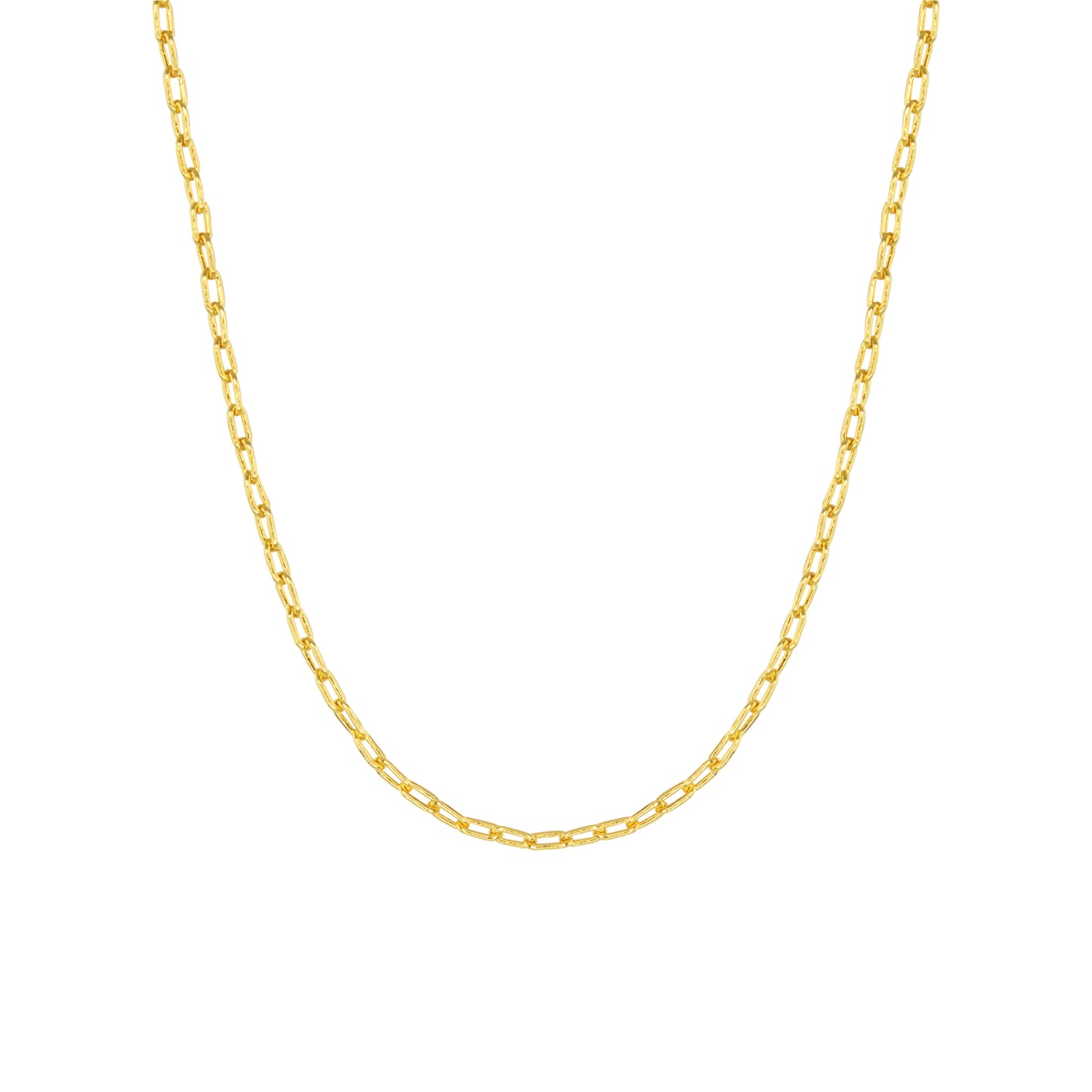 Add A Charm Paperclip Chain Necklace Gold
