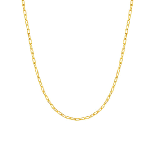 Add A Charm Paperclip Chain Necklace Gold
