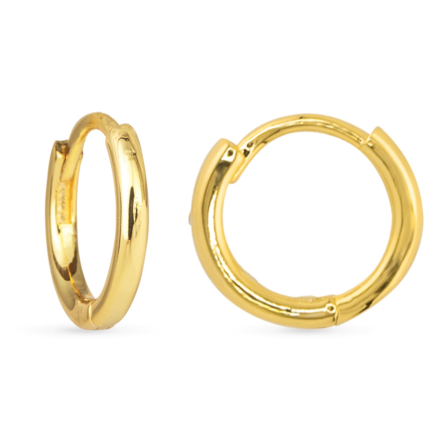 Plain gold hoop earrings