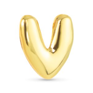 Amanda Blue Initial Necklace Charm, Gold, Initial "V"