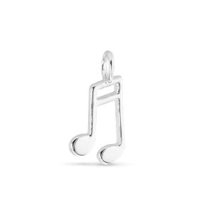 sliver music note charm