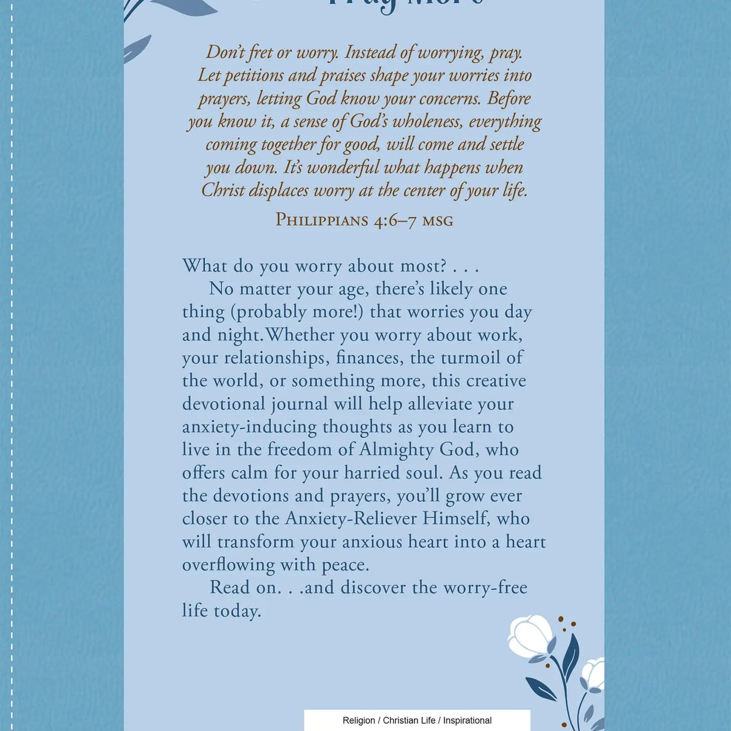 Worry Less, Pray More Devotional Coloring Journal