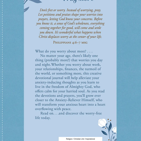 Worry Less, Pray More Devotional Coloring Journal