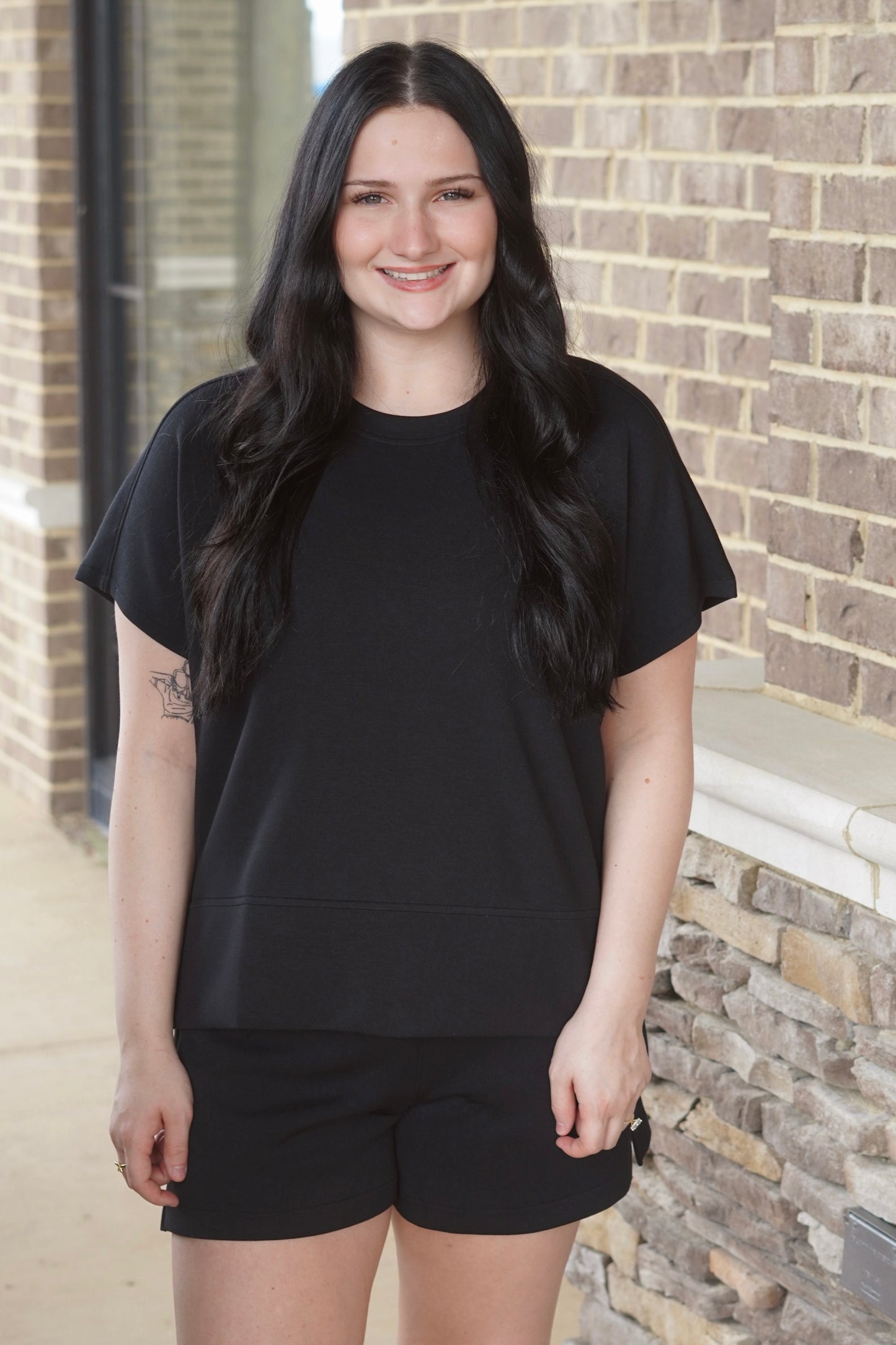 Spanx Airessentials Crewneck Tee Very Black