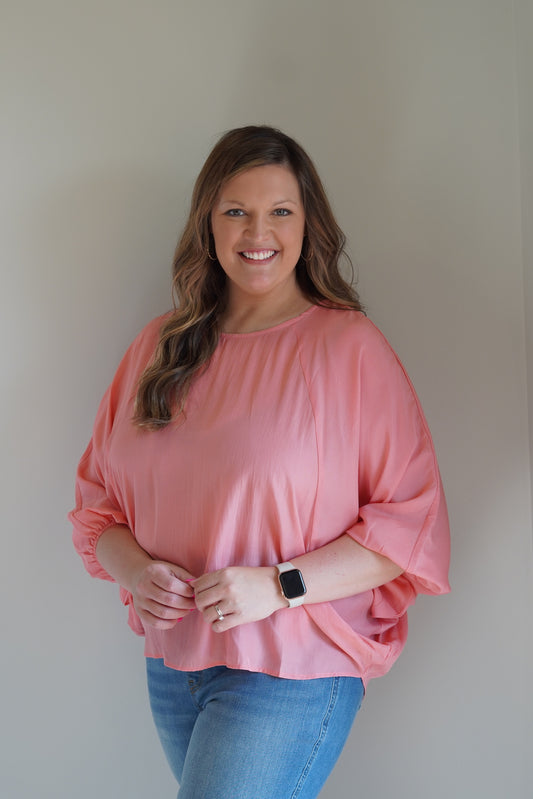 Lush Sherrie Satin Blouse