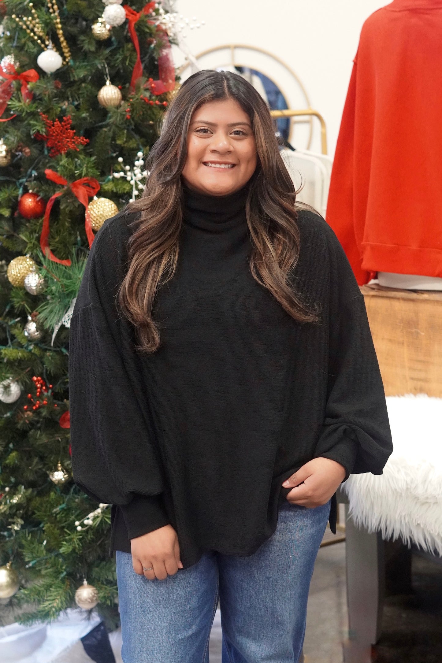 Noah Mock Neck Long Sleeve Top