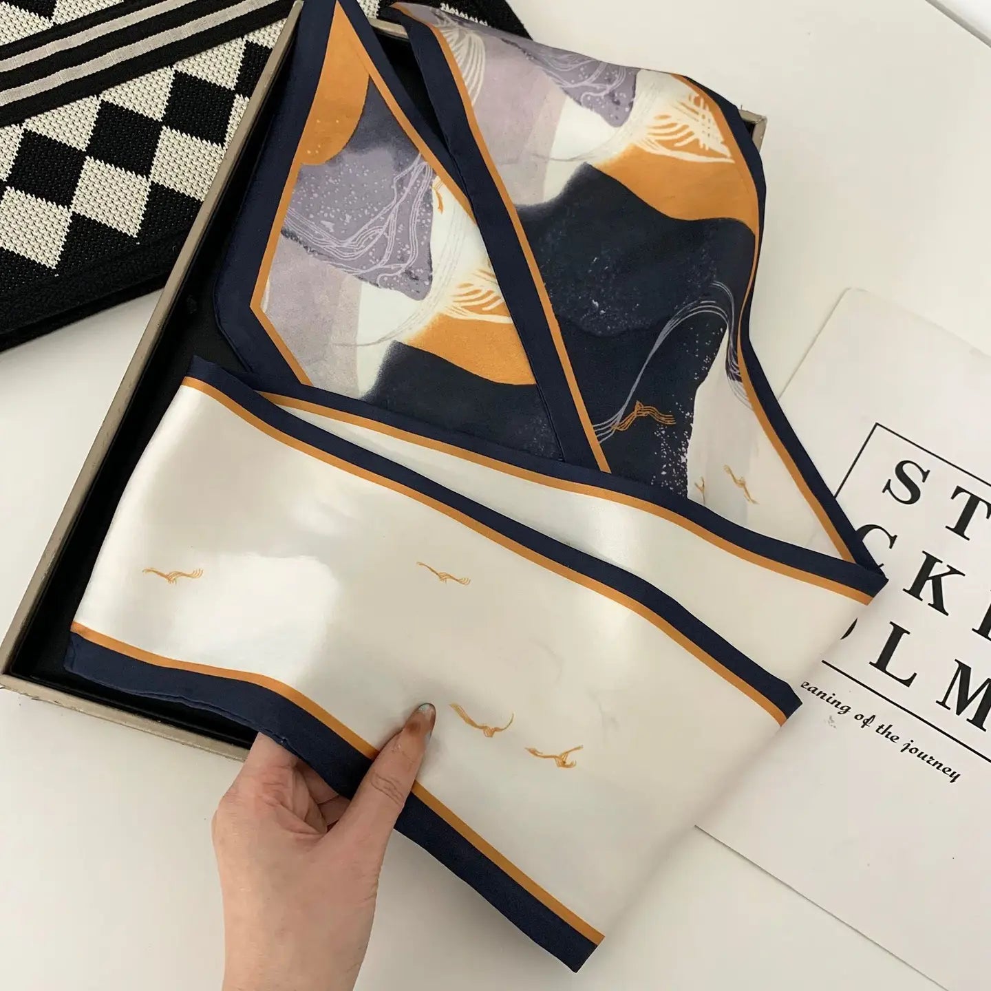 Retro Multi-Functional Ribbon Scarf