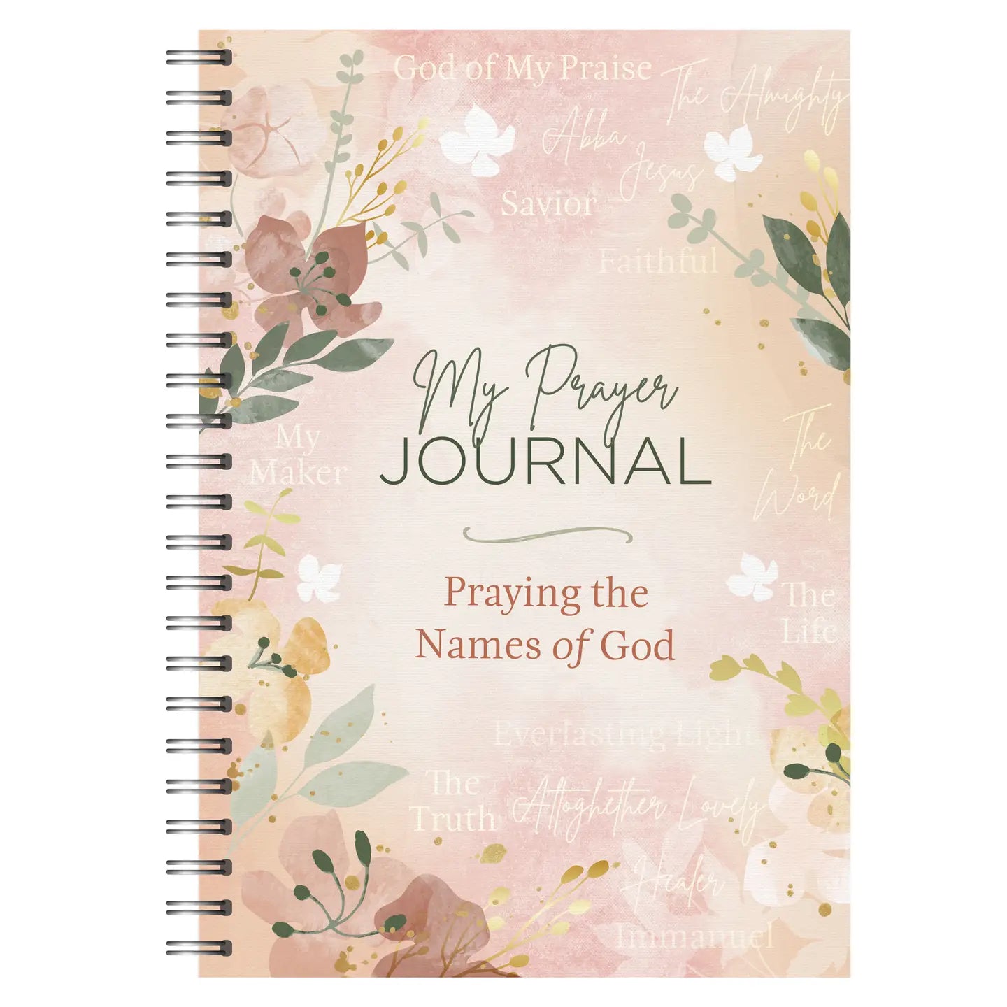 Spiral book. Prayer journal with prompts.
• Weight: 10.08 oz (285.76 g)
• Dimensions: 8 x 5.8 x 0.5 in (20.3 x 14.7 x 1.3 cm)