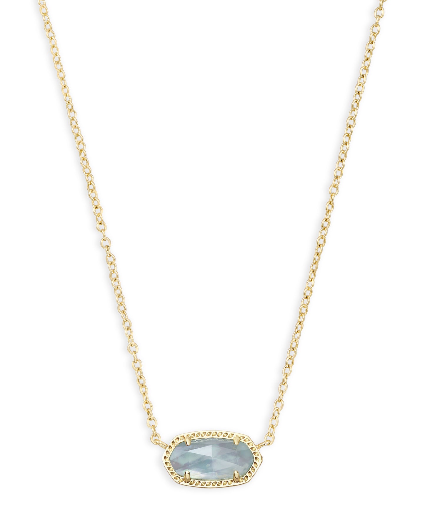 Kendra Scott Elisa Necklace Gold Light Blue Illusion
