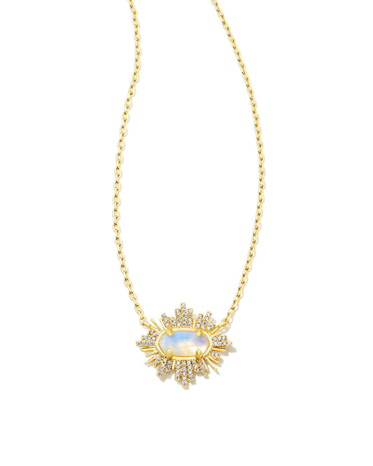 The pendant you know and love, with an extra bit of sparkle (because why not!). The Grayson Silver Sunburst Frame Short Pendant Necklace elevates one of our classic pendant silhouettes with a sparkling sunburst frame. Dainty and versatile, this necklace is perfect for those wanting to dress up their everyday staples. Gold