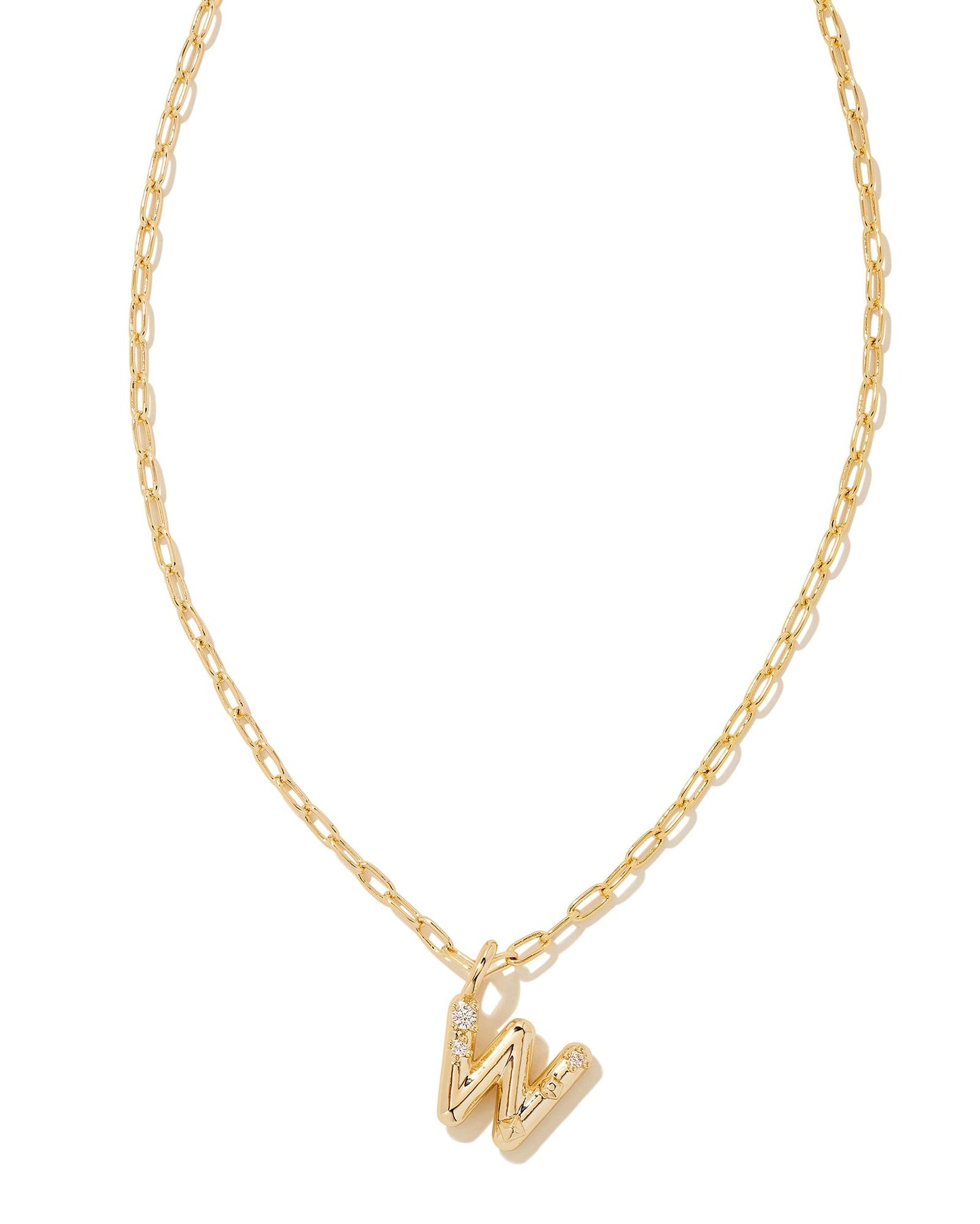 Kendra Scott Crystal Letter Short Pendant Necklace