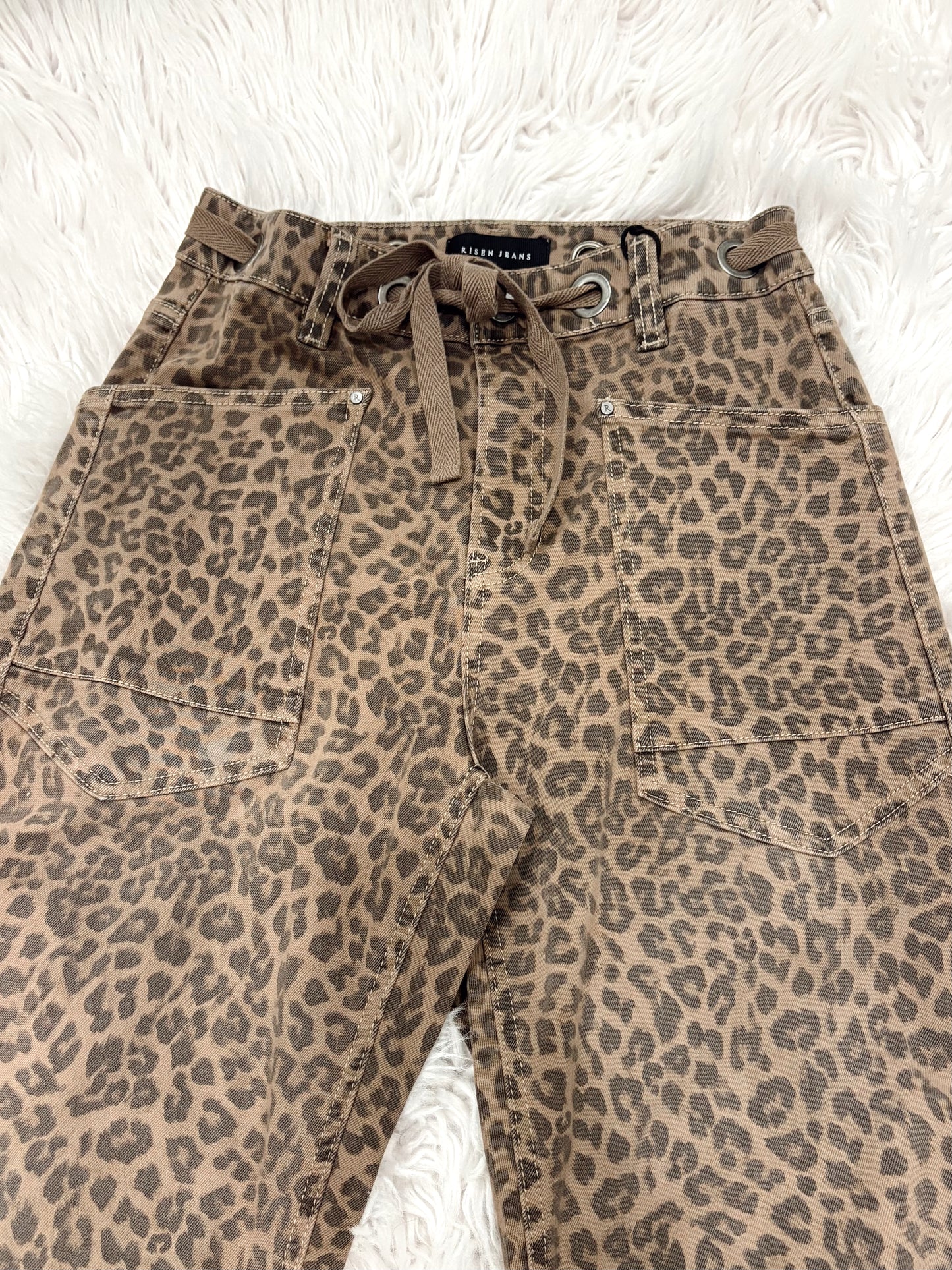 Lizzie Leopard Print Barrel Jeans