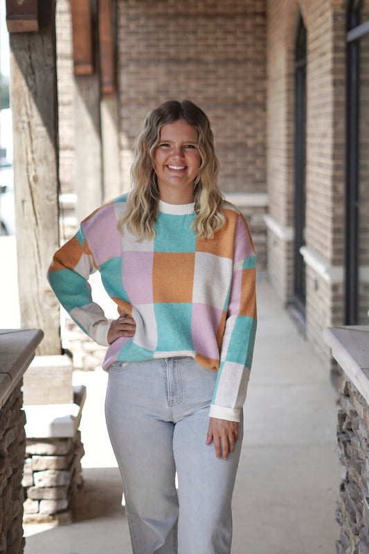 Camila Color Block Oversized Sweater
Round Neckline
Long Cuffed Sleeves
Color Block Pattern
Color: Cream
Full Length
Oversized Fit
100% Acrylic
Care Instructions: Dry Clean Only 