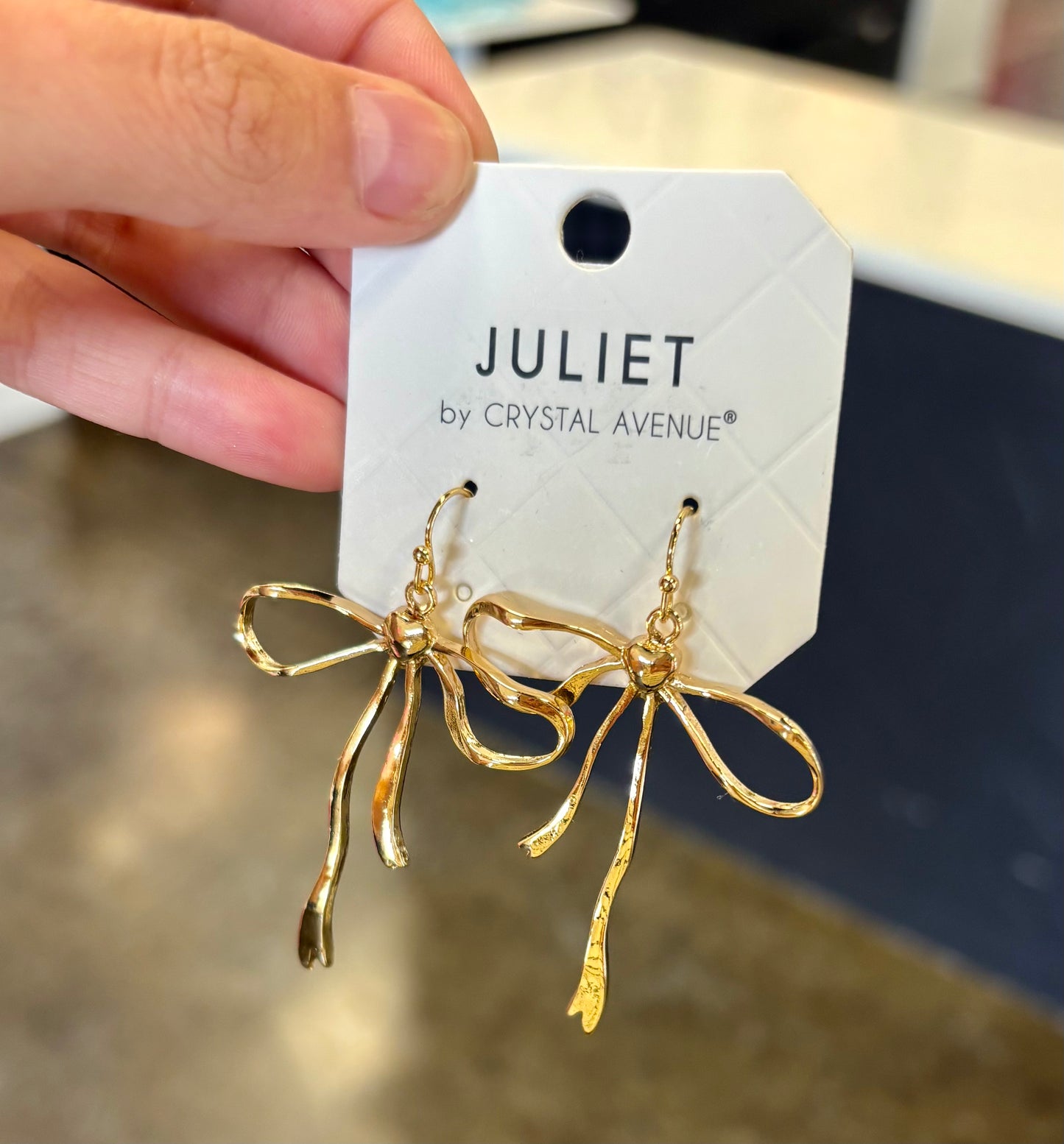 Gold Bow Earring