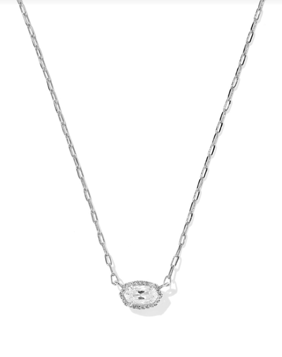 Kendra Scott Silver Mini Elisa Luxe Short Pendant Necklace
