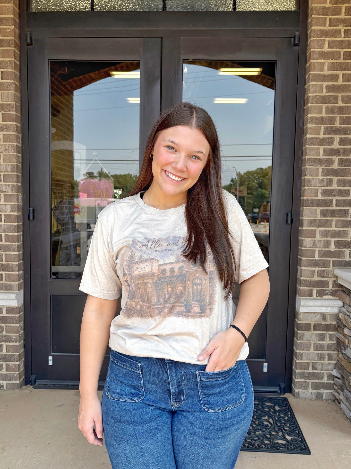 Allie And Me T-Shirt Tan