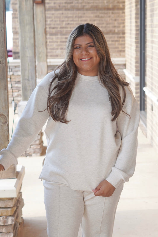 Spanx Brushed Air Essentials Crewneck Top