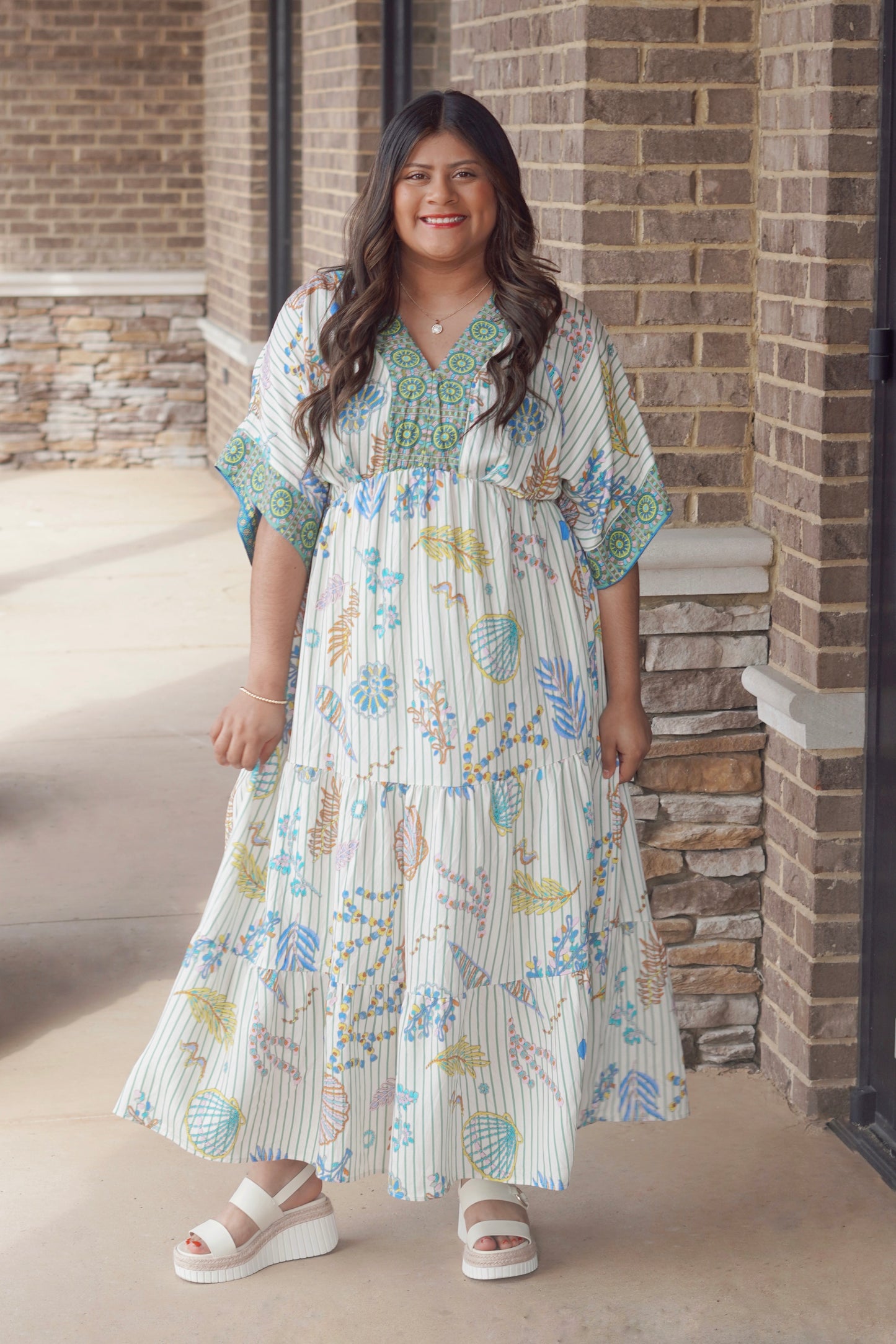 Seaside Short Sleeve Maxi Dress