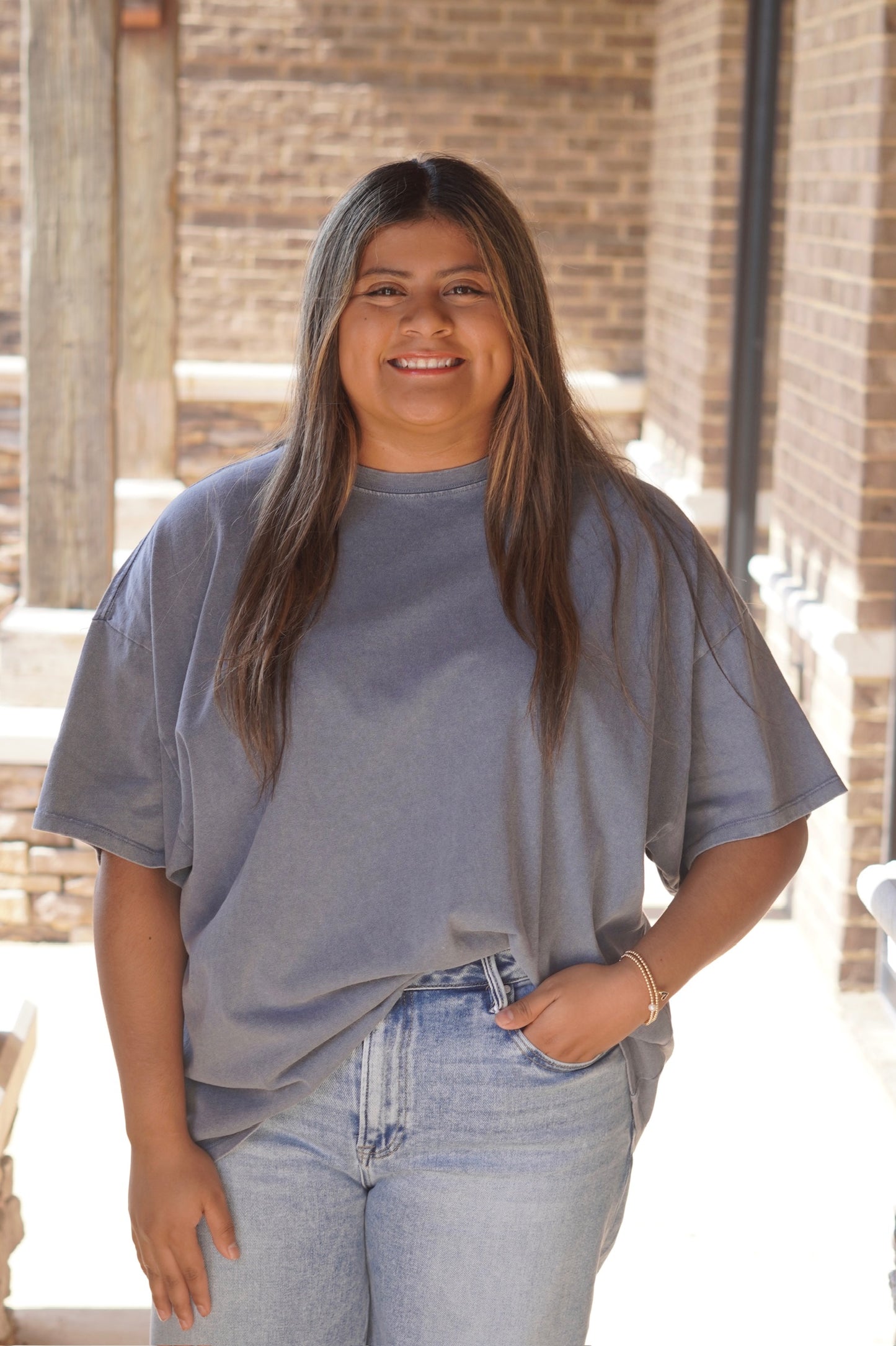 mineral washed navy oversized t-shirt