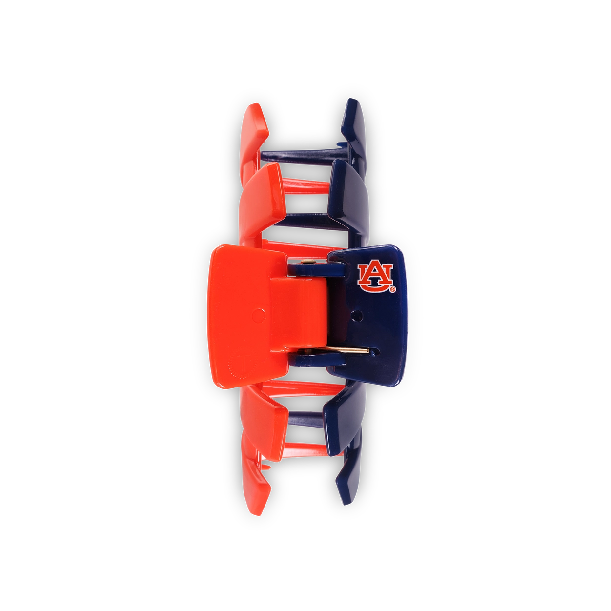 Blue and Orange Claw Clip for Hair with Auburn University Logo