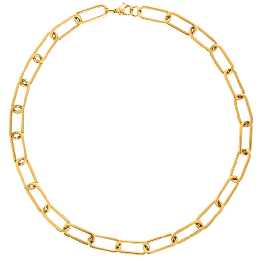 gold paperclip chain necklace