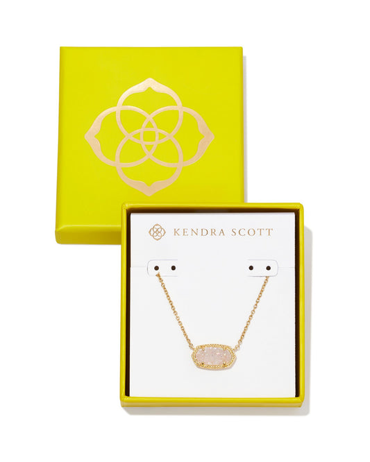 Gift our bestselling (and pre-wrapped!) icon this season with the Boxed Elisa Gold Pendant Necklace in Iridescent Drusy. A dainty stone and delicate chain combine to make a chic wear-anywhere accessory. This pendant necklace is designed for a versatile look that suits any style, making this a gift that truly keeps giving.