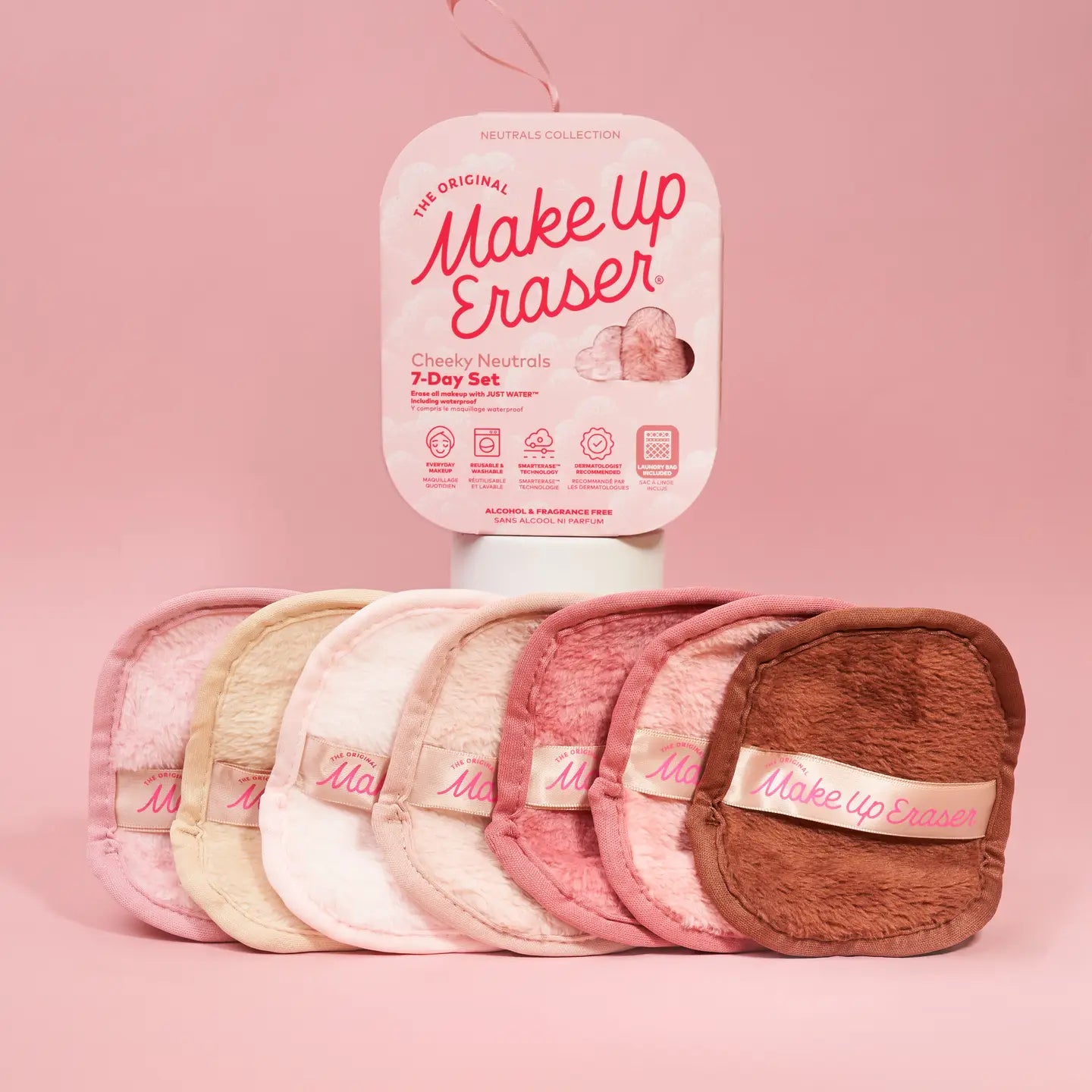 • Ingredients: Ulta soft patented polyester blend of fabric.
• Weight: 2.88 oz (81.65 g)
• Dimensions: 5 x 4 in (12.7 x 10.2 cm)
Colors: Brown, Dark Pink, Light Pink, Pale Pink, White, Cream, Skin Toned