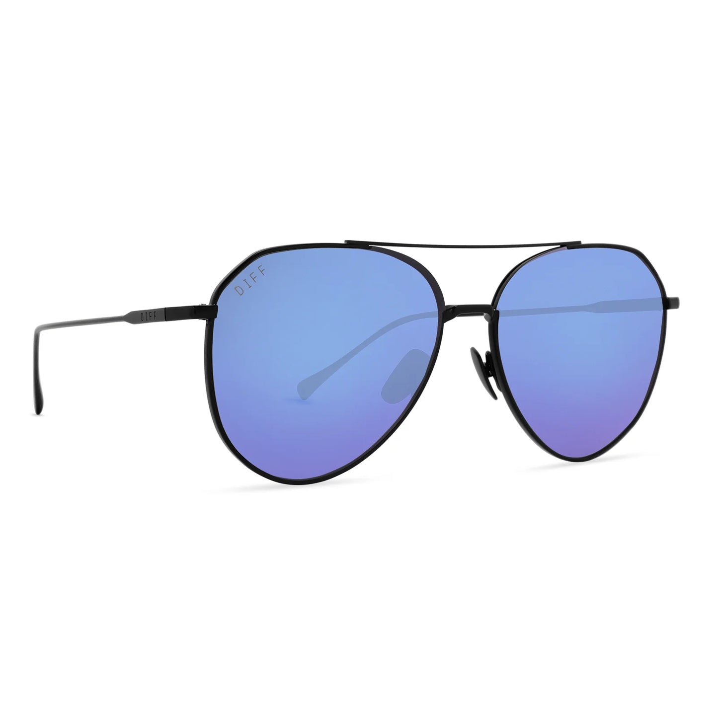 Dash Matte Black + Purple Mirror Lens