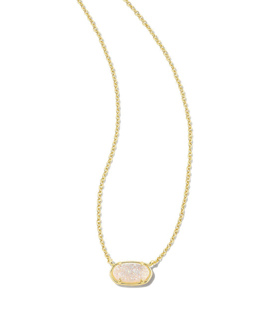 Introducing the latest piece in your layering collection: The Grayson Gold Pendant Necklace. Inlaid with a genuine Iridescent Drusy stone framed by a polished frame, this timeless pendant necklace will effortlessly elevate any look. Dimensions- 17" Chain, 0.5"L X 0.3"W Pendant Metal- 14k Yellow Gold Over Brass Closure- Lobster Clasp With Single Adjustable Slider Bead Material- Iridescent Drusy