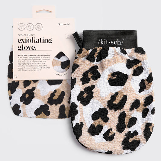 Eco-Friendly Exfoliating Leopard Glove
