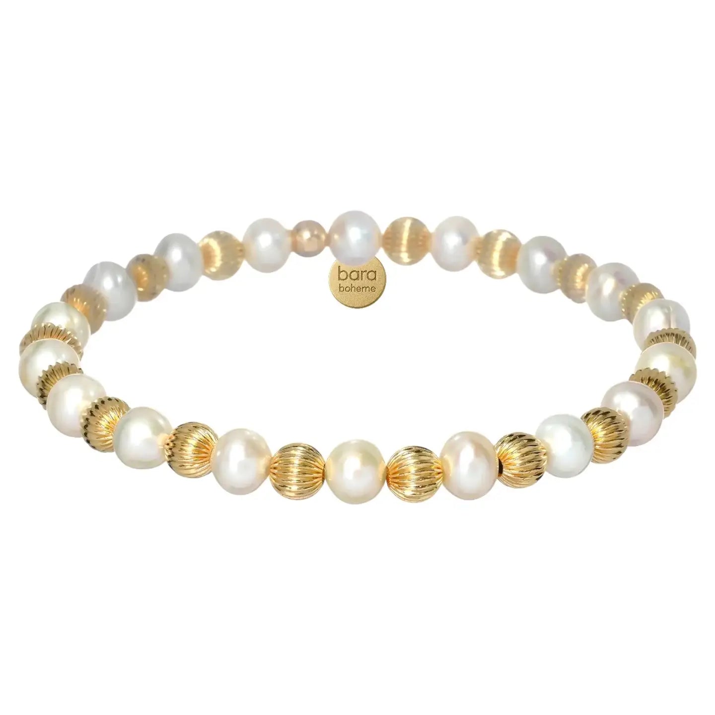 Mia Gold Filled Beaded Bracelet with Pearls