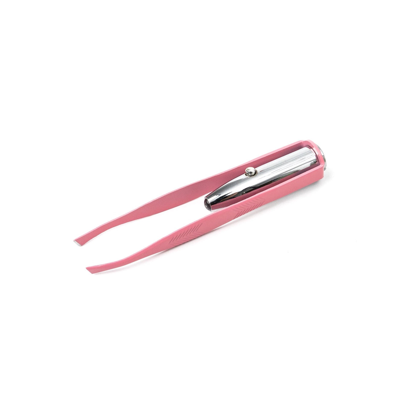 Precision grip tweezers t Targeted LED beam Easy & precise grooming Push button on/off Batteries included apricot color