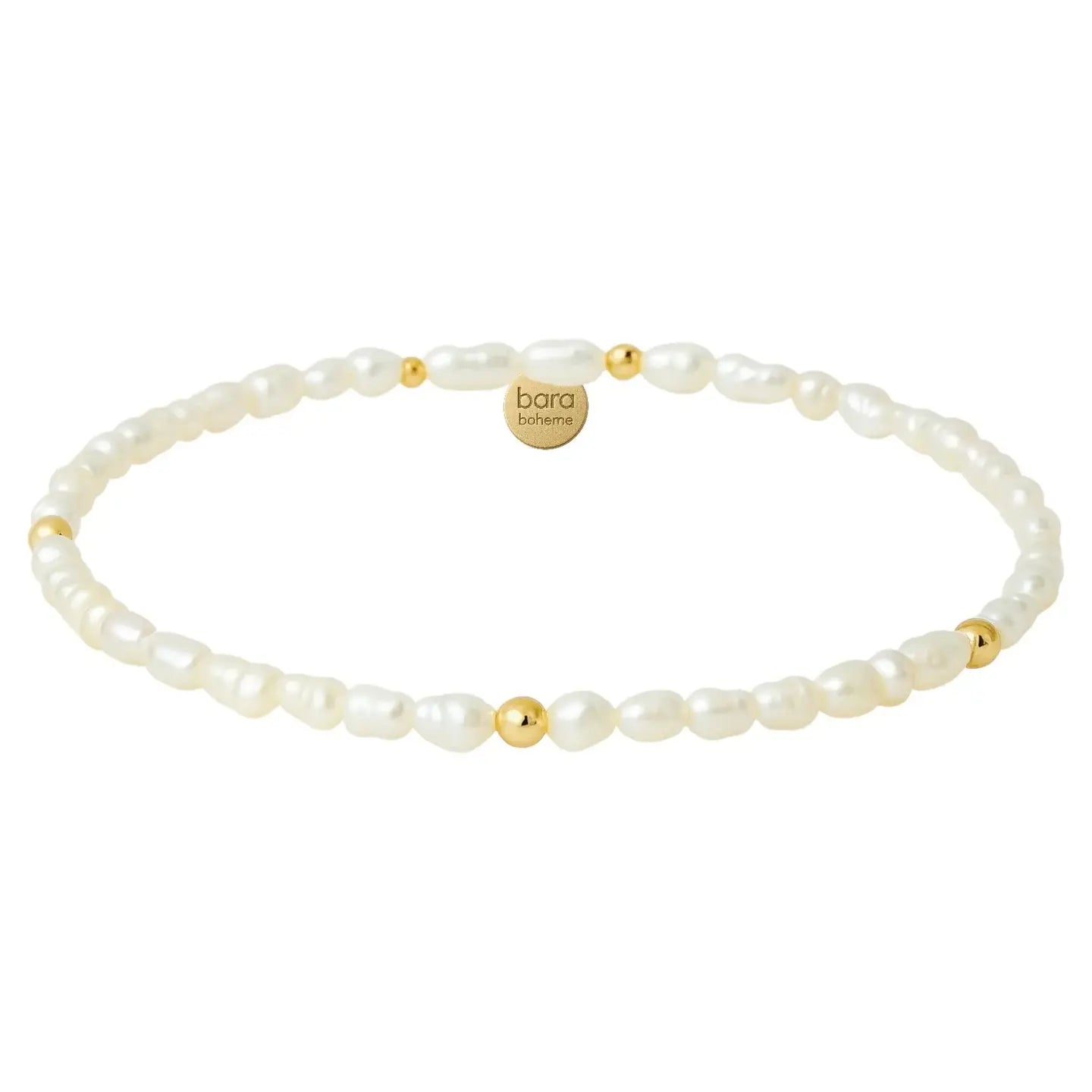 Sara Gold Filled Beaded Bracelet with Pearls