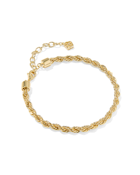 Gold Chain Bracelet with its classic braided chain design