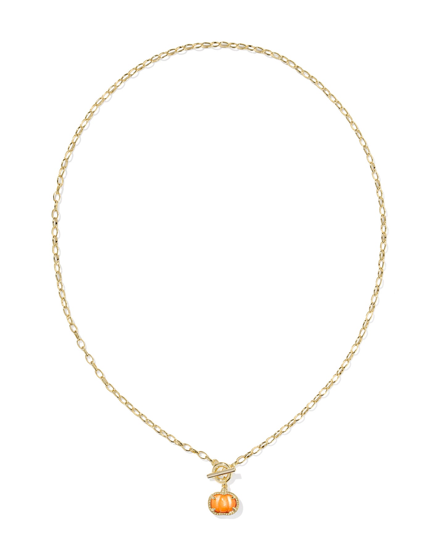 Kendra Scott Pumpkin Gold Link and Chain Necklace