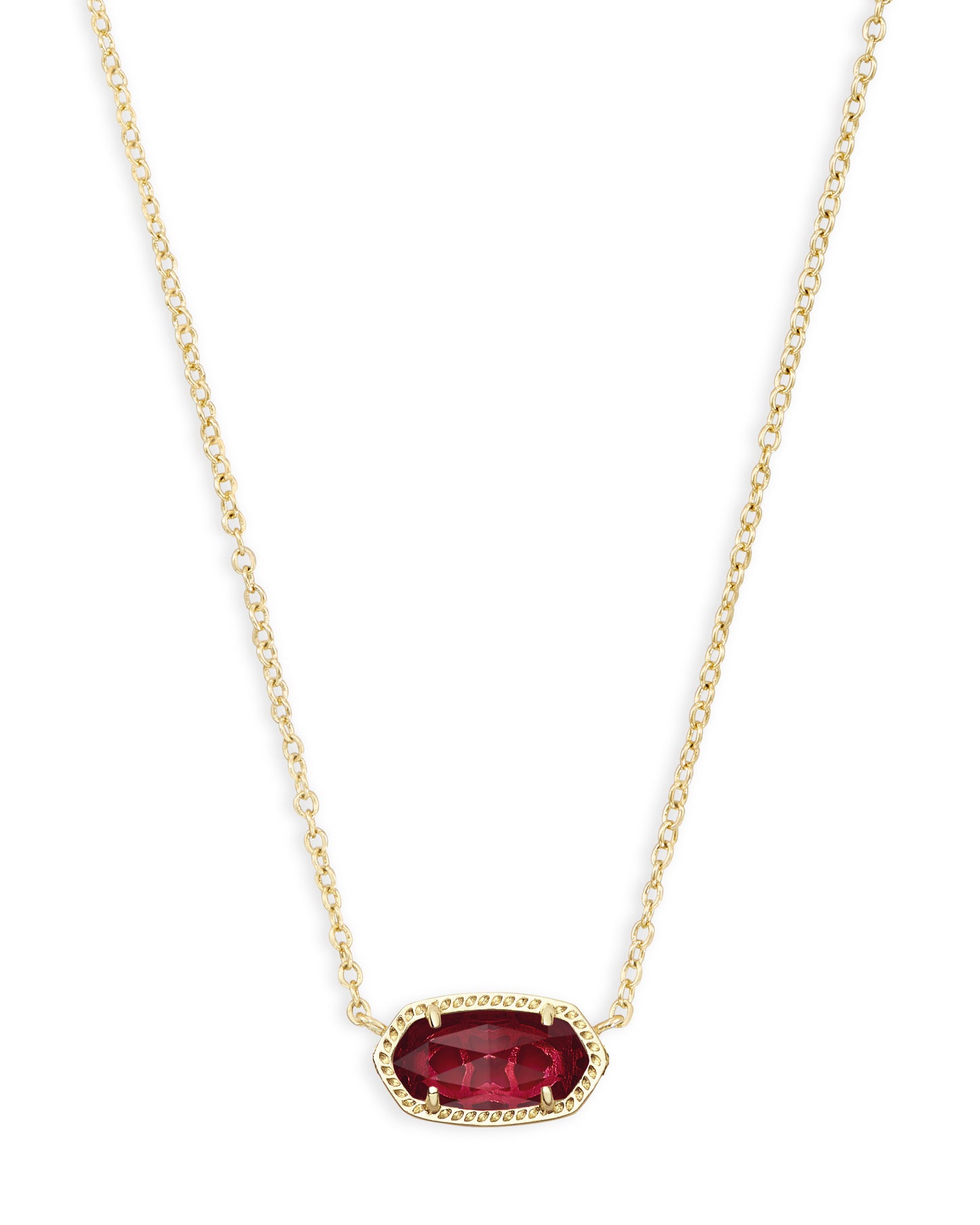 Kendra Scott Elisa Necklace Gold Clear Berry