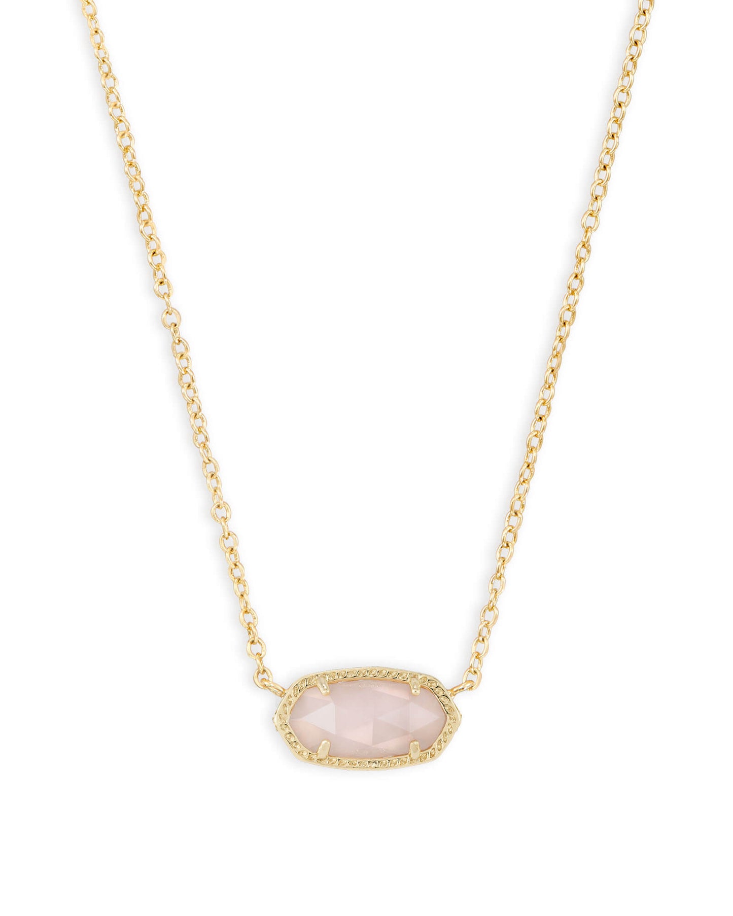 Kendra Scott Rose Quartz Elisa Short Pendant Necklace