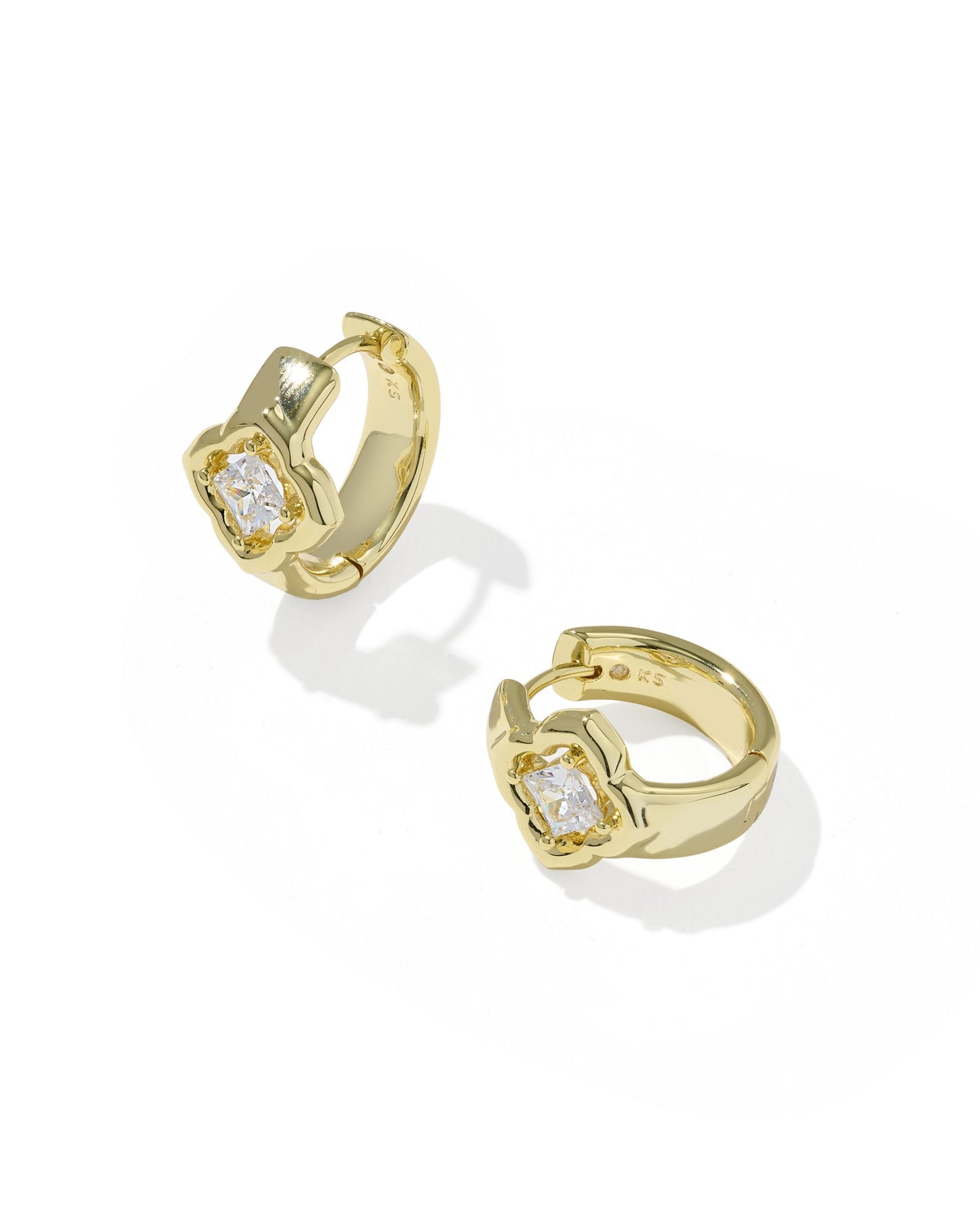 Kendra Scott Mallory Crystal Huggie Earrings