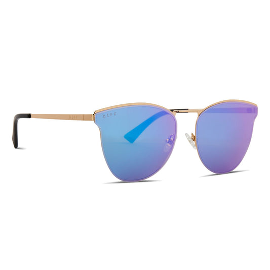 Lens Size: Medium Frame Measurements: 62mm-17mm-142mm Gender: Unisex Lens: Premium cr39 Polarized: No UV Rating: 100% UVA/UVB Frame: Stainless Steel Prescription: Not available online, but can be fit with rx lenses by local optician. Color: Gold w/ Purple Mirror