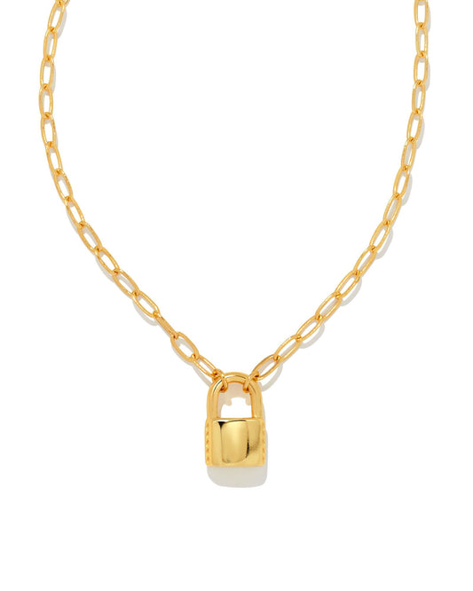 Kendra Scott Jess Small Lock and Chain Necklace