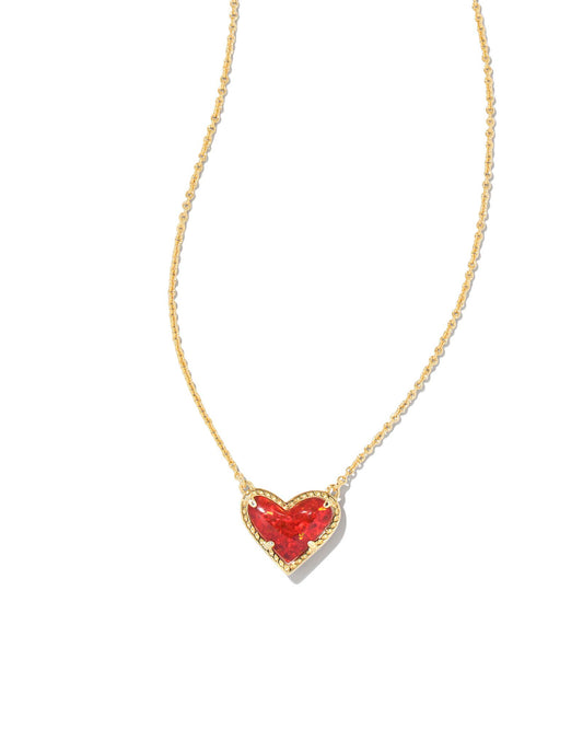 Kendra Scott Ari Heart Red Kyocera Necklace